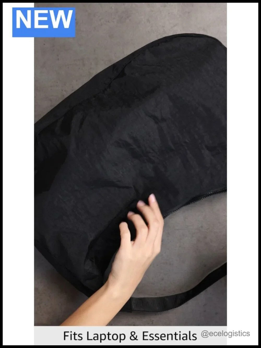 Large Nylon Crescent Bag Machine Washable Adjustable Strap